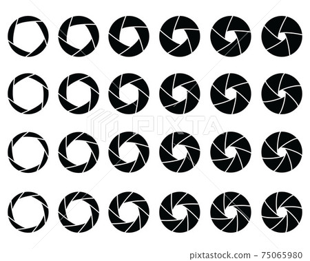 Set of different camera lens aperture values Set of different camera lens aperture values 75065980