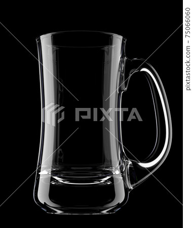 Empty beer glass isolated on black background. Empty beer glass isolated on black background. 75066060