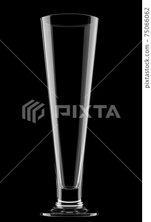 Empty beer glass isolated on black background. Empty beer glass isolated on black background. 75066062
