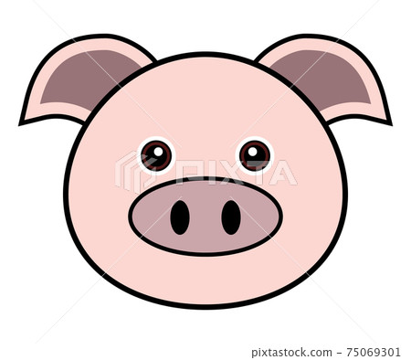Cute Pig Vector.  75069301