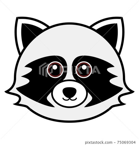 Cute Raccoon Vector.  75069304
