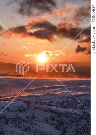 Utsukushigahara Plateau at sunrise (Nagano Prefecture) 75069634