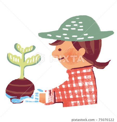 Women with seedlings Women with seedlings 75070122