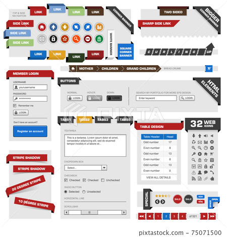 Web Design Website Element Template Button. - Stock Illustration ...