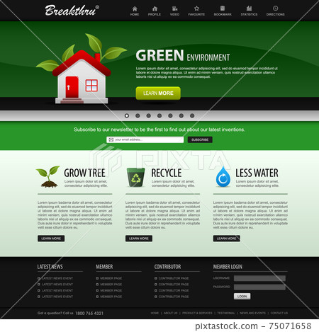 Web Design Website Element Template Button. Web Design Website Element Template Button. 75071658