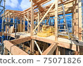 Newly built house on a sunny day 75071826