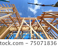 Newly built house on a sunny day 75071836
