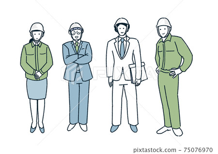 頭盔佩戴建築業同伴現場 75076970