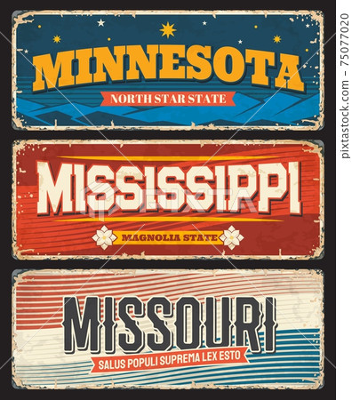 USA states Missouri, Mississippi, Minnesota signs 75077020
