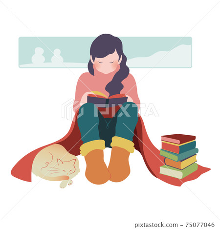 Enjoy reading in a warm room 75077046