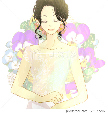 Spring bride illustration Spring bride illustration 75077207