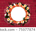 Brick and flower frame 75077874