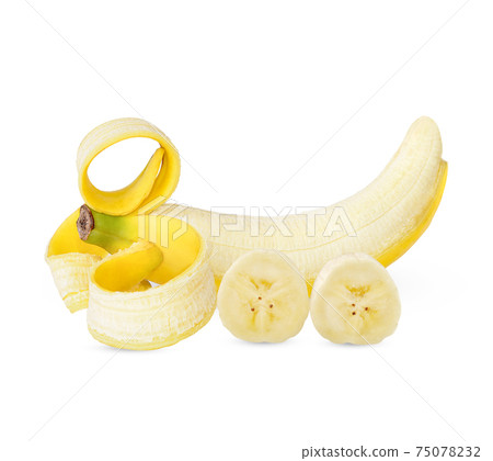 Fresh banana isolated on white background Fresh banana isolated on white background 75078232