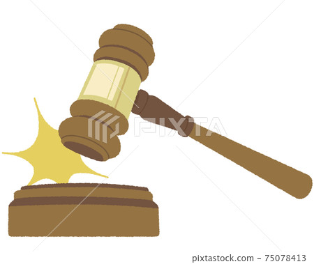 Illustration of a hammer and mallet 75078413