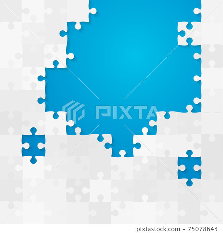 Vector banner background made pieces puzzle jigsaw 75078643