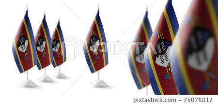 Set of Swaziland national flags on a white background Set of Swaziland national flags on a white background 75078812
