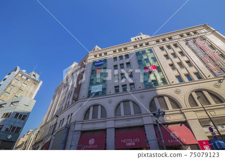 Asakusa station square Matsuya Asakusa store blue sky Tobu Asakusa station Asakusa 75079123