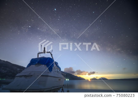 Lake Shikotsu Polo Pinai Winter Milky Way Lake Shikotsu Polo Pinai Winter Milky Way 75080223
