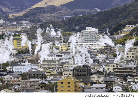 從大分縣別府市由克姆里天文台看到的美麗風景 從大分縣別府市由克姆里天文台看到的美麗風景 75081372