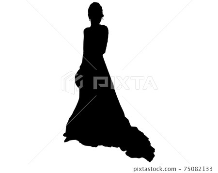 Female silhouette in a wedding dress_7 Female silhouette in a wedding dress_7 75082133