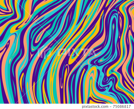 Chinese Violet and Coral Pink Inkscape Suminagashi Kintsugi Japanese Ink Marbling Paper Art 75086817