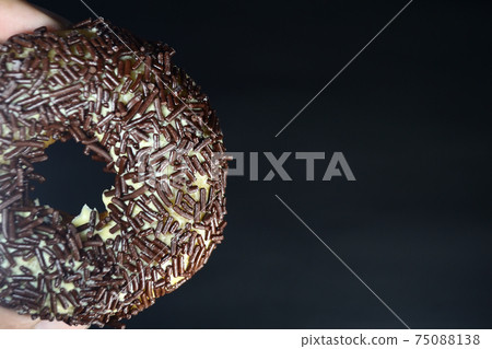 Cake, Donuts with chocolate topping sprinkled on top 75088138