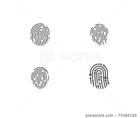 Fingerprint logo vector Fingerprint logo vector 75088188