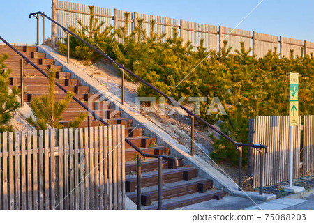 Fukushima Prefecture Iwaki Yotsukura Tsunami Evacuation Sign 75088203