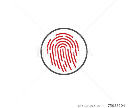 Fingerprint logo vector 75088204