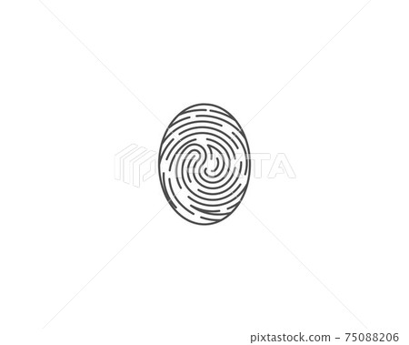 Fingerprint logo vector 75088206