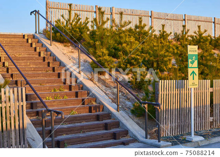 Fukushima Prefecture Iwaki Yotsukura Tsunami Evacuation Sign 75088214