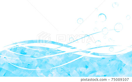 Water flow, water drops, texture 75089107