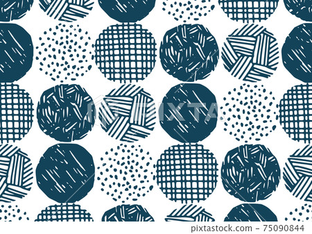 斯堪的納維亞風格簡單的圓形圖案背景 75090844