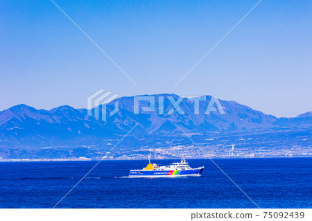 (Shizuoka Prefecture) Suruga Bay Ferry heading to Toi Port (Shizuoka Prefecture) Suruga Bay Ferry heading to Toi Port 75092439