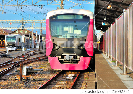 Scenery of a train marshalling yard in a local city Scenery of a train marshalling yard in a local city 75092765