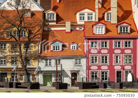 The Livu Square in Riga Old Town, Latvia The Livu Square in Riga Old Town, Latvia 75093030