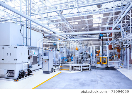 car engines at conveyor line 75094069