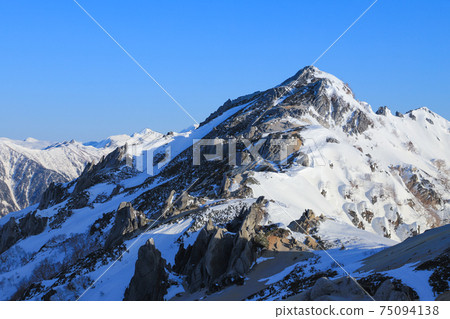 北阿爾卑斯仲冬的椿山 北阿爾卑斯仲冬的椿山 75094138