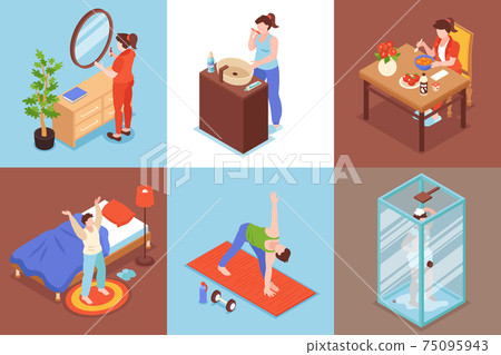 Morning Routine Square Set 75095943