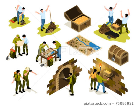 Treasure Hunt Icon Set Treasure Hunt Icon Set 75095951