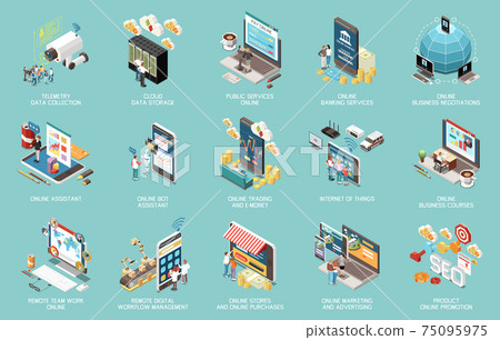 Digital Transformation Icons Digital Transformation Icons 75095975