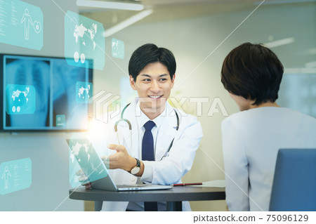 醫生檢查醫院醫學數字技術圖像 75096129