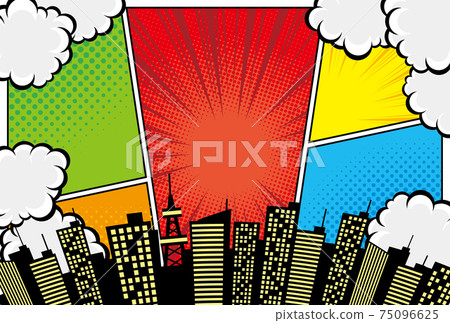 美式漫畫風格框架拆分框架素材 美式漫畫風格框架拆分框架素材 75096625