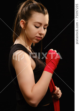 boxer wearing strap 75097205