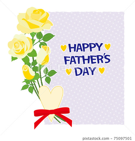 黃玫瑰花框父親節 75097501