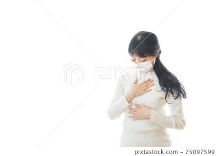 戴著面具的年輕女子 75097599
