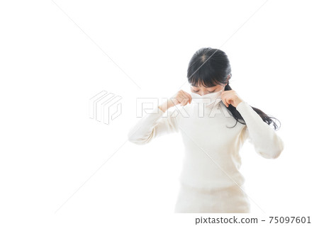 Young woman wearing a mask Young woman wearing a mask 75097601
