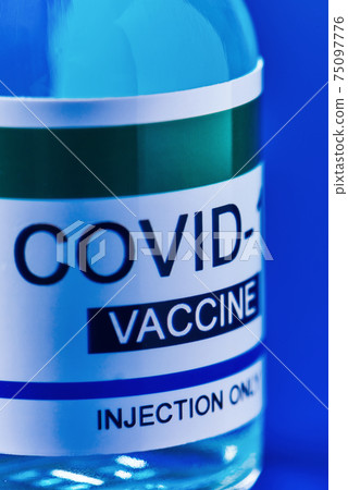 simulated vial of covid-19 vaccine 75097776