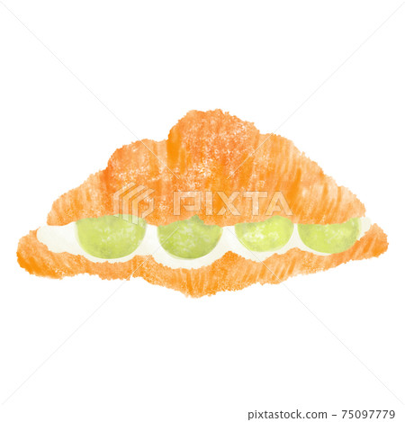 Muscat cream sandwich croissant 75097779