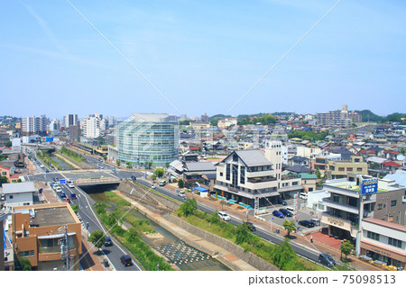 Scenery of Seto City, Seto River and central Seto City 75098513